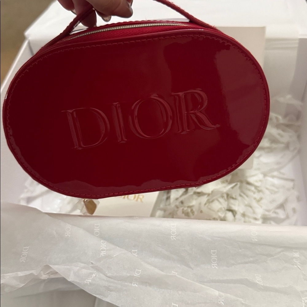 Dior Glossy Red Cosmetic Case - Picture 2 of 3